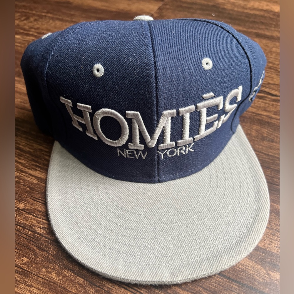 Akademiks Homies New York SnapBack Hat One Size Adjustable Blue Gray